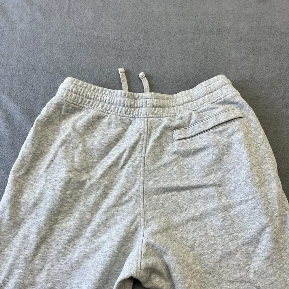 Gym Shark Gray Fleece Sweatpants Small Straight Leg Loose Fit